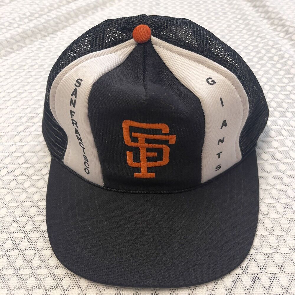 Vintage San Francisco Giants Lucky Stripes UII MLB Trucker Snapback Cap Men M/L